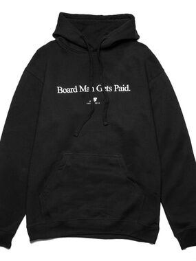 NEW BALANCE BOARD MAN GETS PAID HOODIE BLACK